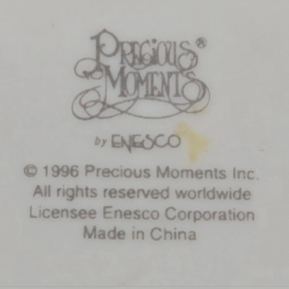 1996 Precious Moments Heart Shape Jewelry / Trinket Box